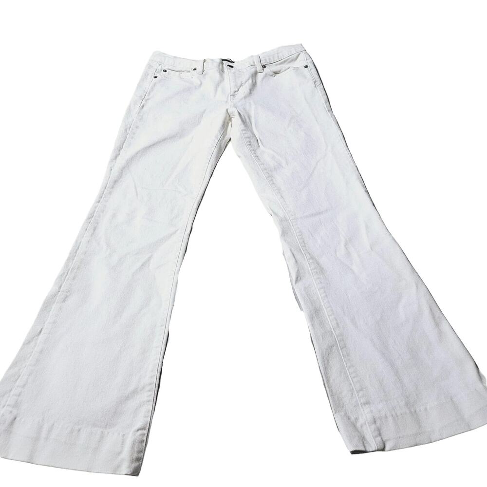 Arden B Womens Jeans White Size 8 Cotton Blend Button Zip Close Pockets Stretch